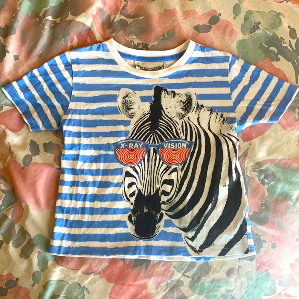 Paper Wings Organic Zebra t-shirt, size 3